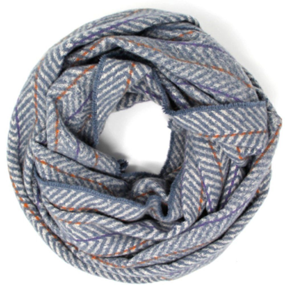 Blue Pattern Infinity Scarf - Picture 3 of 3